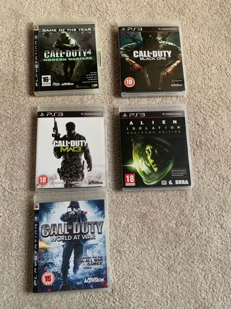 Sony PlayStation 3 GAMES – COD (x4) & ALIEN ISOLATION