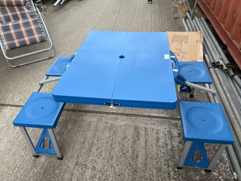 Camping folding table and chairs 