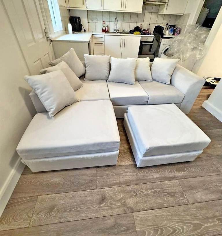 Dylan Plush Corner Sofa & 3+2 Seater Couch – Order Now, Next Day Delivery!