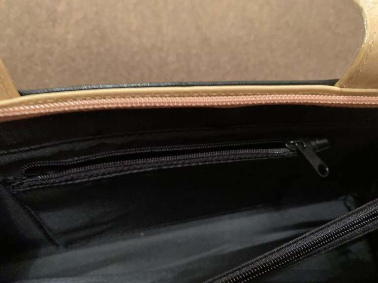 NEW black and beige bag