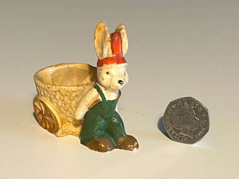 image for Vintage Collectable Bunny and basket egg cup