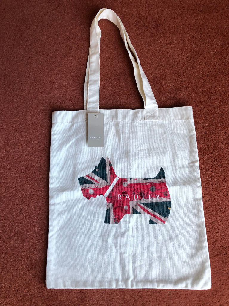 RADLEY IVORY LONDON UNION JACK COTTON CANVAS TOTE / SHOPPER BAG-NEW
