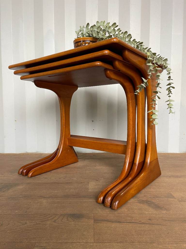 Mid-Century G-Plan Fresco Teak Nest of Tables by Victor Wilkins