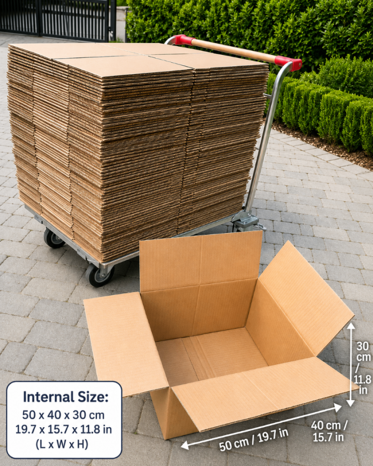 30 LARGE Moving Boxes, Heavy Duty Double Wall Packing Boxes