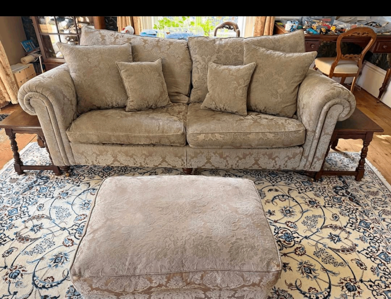 Duresta 3 seater Sofa & matching Footstool