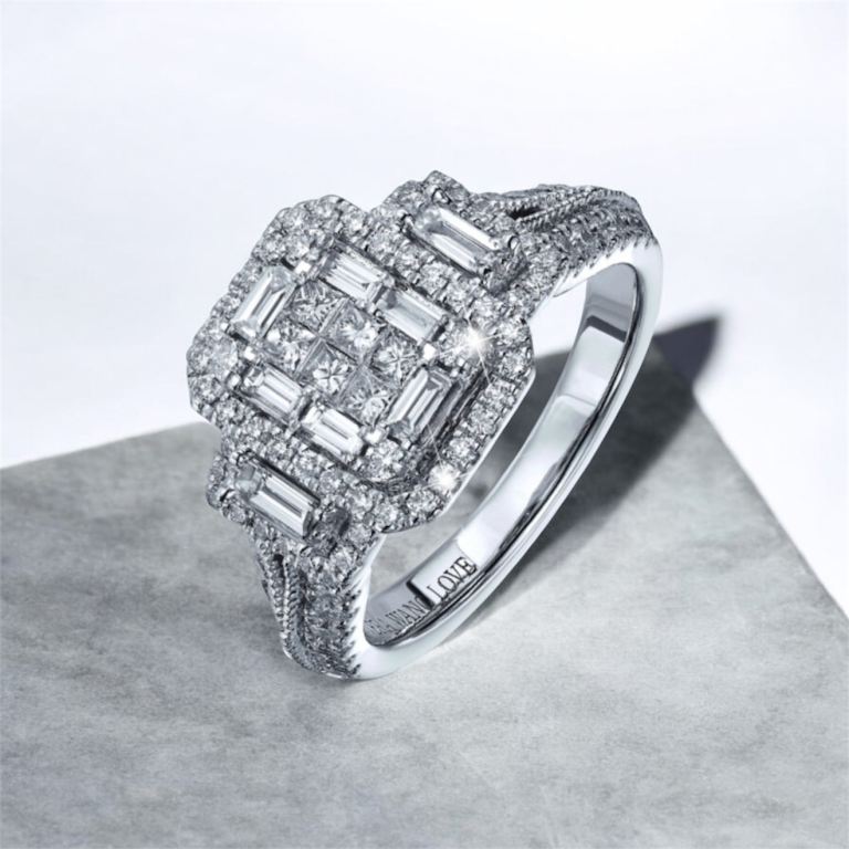 Stunning Vera Wang 0.95ct Engagement Ring 18ct White Gold Cost £5,500