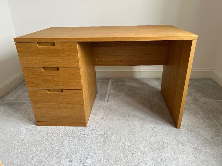 John Lewis Home Office Oak Filing Desk, excellent condition 