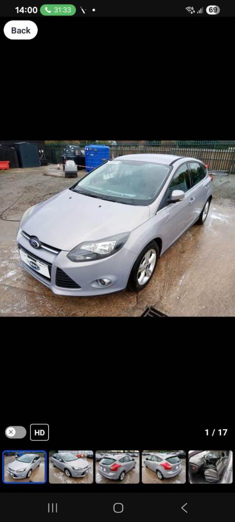 Ford, FOCUS, Hatchback, 2012, Manual, 998 (cc), 5 doors NON RUNNER