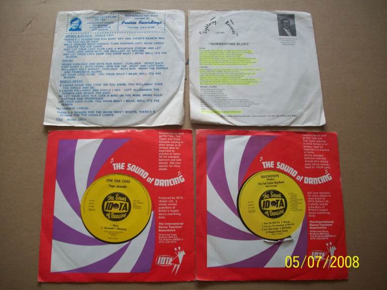 Folk/Country X4 Dance Music 7" Vinyl Records, ( ref 3) 