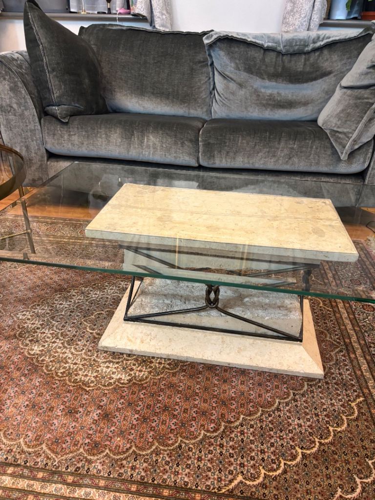 Designer glass coffee tabu