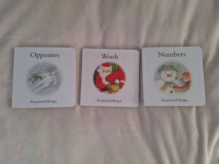 Set Of 3 The Snowman Board Books - Words, Numbers And Opposites 