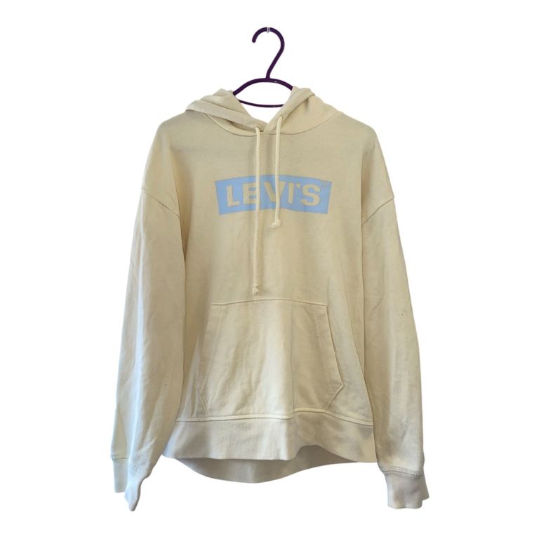 Levi's Cream Hoodie with Blue Logo – Brand New