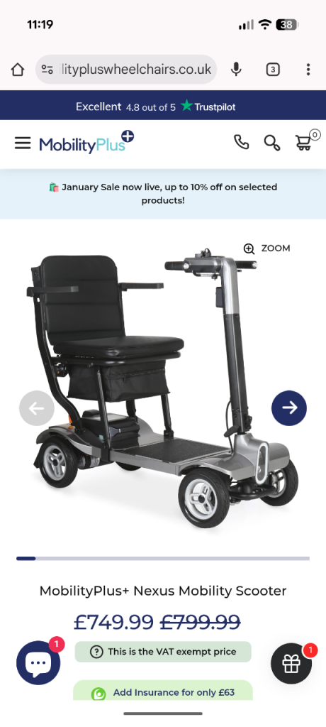 MobilityPlus+ Nexus Mobility Scooter