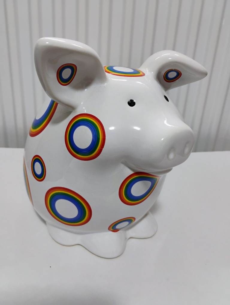 Large pottery piggy bank 