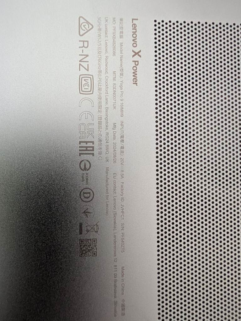 Lenovo X Power Laptop – Silver, Good Condition