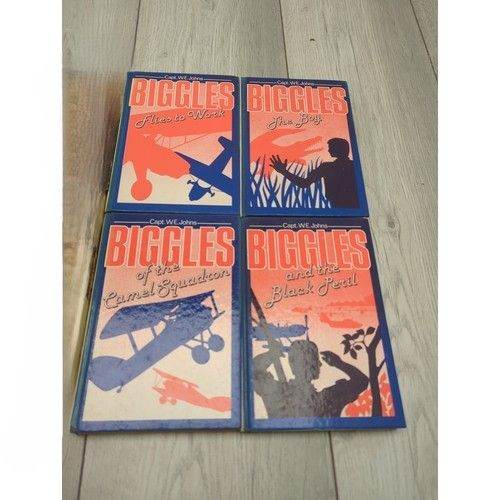 Job Lot Collection 4 x Vintage Biggles Books by Captain W. E. Johns 