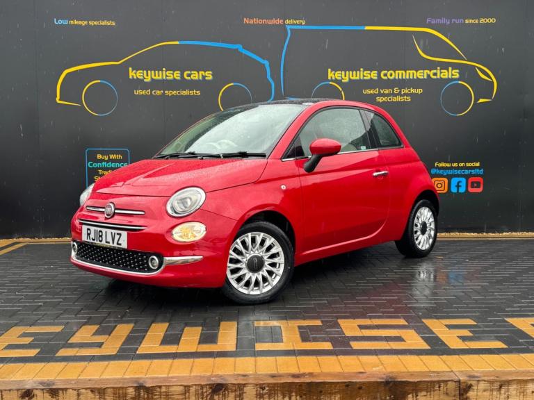 2018 Fiat 500 1.2 Lounge Euro 6 (s/s) 3dr HATCHBACK Petrol Manual
