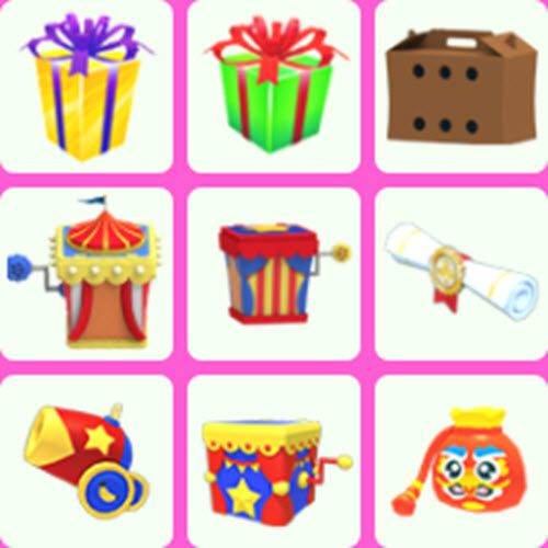 Adopt Me COMPLETE GIFTS 42 box set (Premium Monkey, Golden & Christmas gift, Rat box etc)