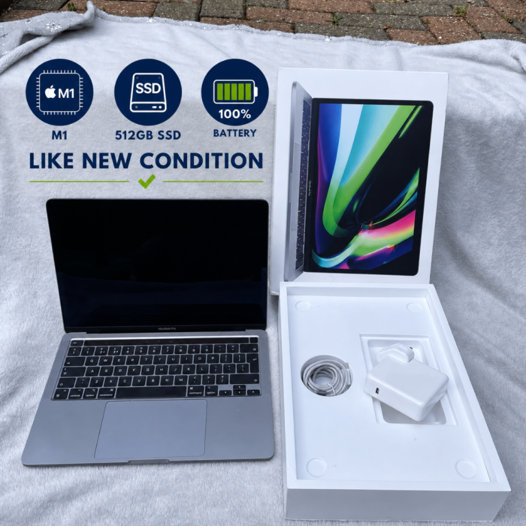 (NEW condition) M1 MacBook Pro 13” - 512GB SSD - 100% battery 