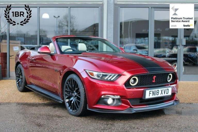 2018 Ford Mustang 5.0 V8 GT Convertible 2dr Petrol SelShift Euro 6 (416 bhp) CONVERTIBLE Petrol A...