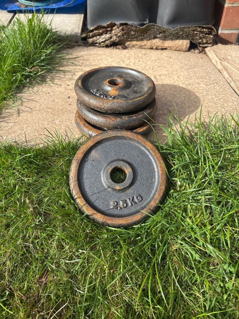 10kg cast iron plates (2.5kg x4)