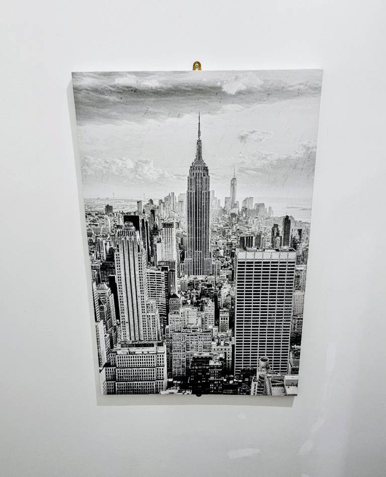 Large NYC Skyline Black & White Canvas Print