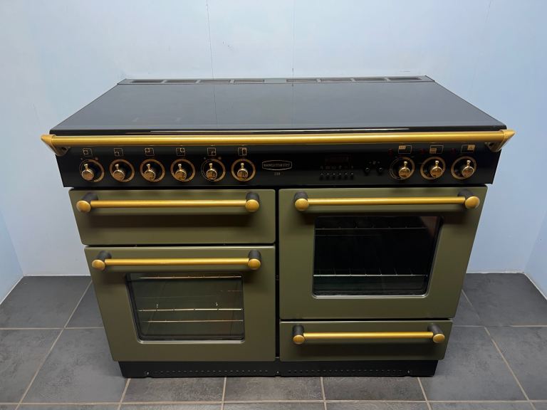RANGEMASTER CLASSIC 110 CM⚡️ELECTRIC⚡️RANGE COOKER CAMO GREEN AND BRASS TRIM…