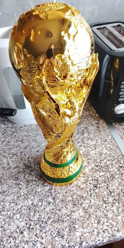 World Cup Replica Trophy - Gold & Green, Good Condition