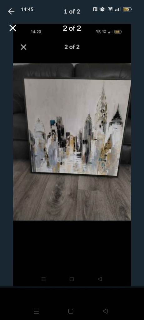 Great cityscape framed canvas