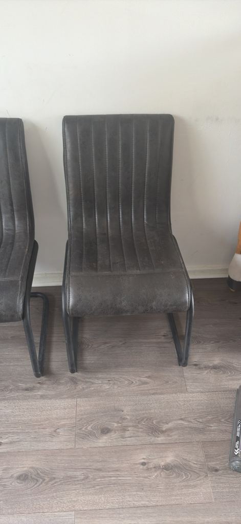 4 next industrial dining chairs 