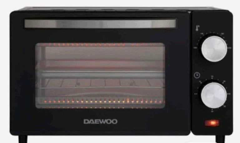 Daewoo Mini Oven 12L Countertop Electric Grill Toaster Pizza Timer Adjustable