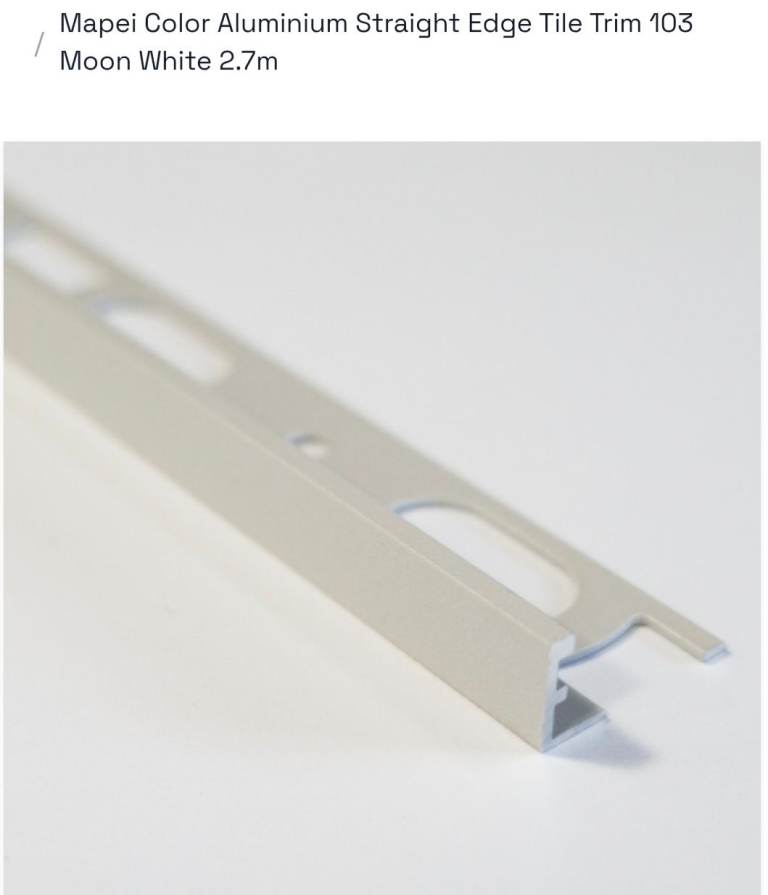 Mapei Tile Trim, Moon White 10mm - over 20m