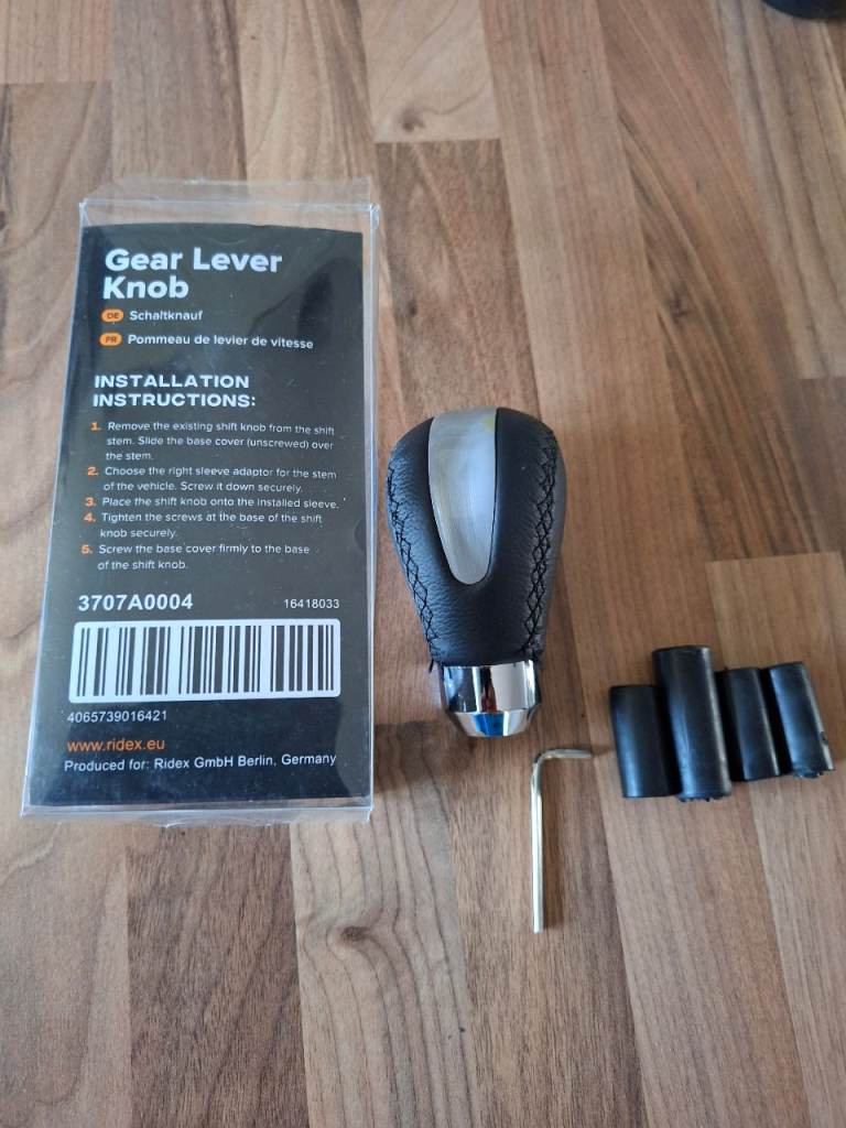 RIDEX UNIVERSAL LEATHER CAR GEAR LEVER KNOB 