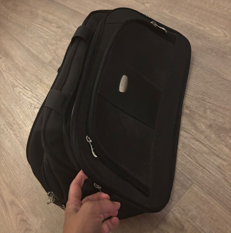 JAG Black Laptop Bag with Detachable Pouch – Good Condition
