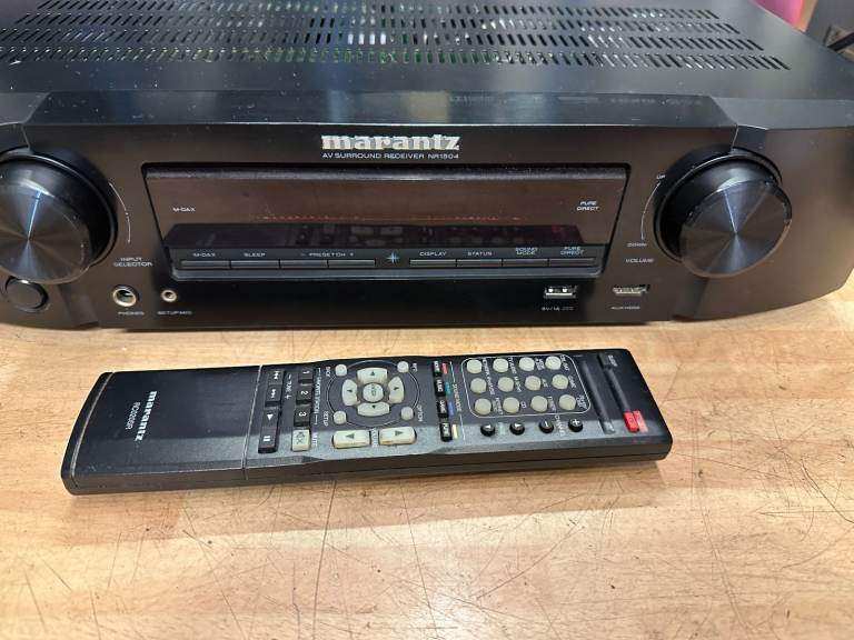 Marantz NR1504 Integrated Amplifier with Remote Control and s setup Microphone