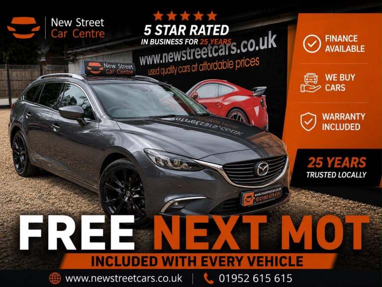 2016 Mazda Mazda6 2.2 SKYACTIV-D Sport Nav Auto Euro 6 (s/s) 5dr ESTATE Diesel Automatic