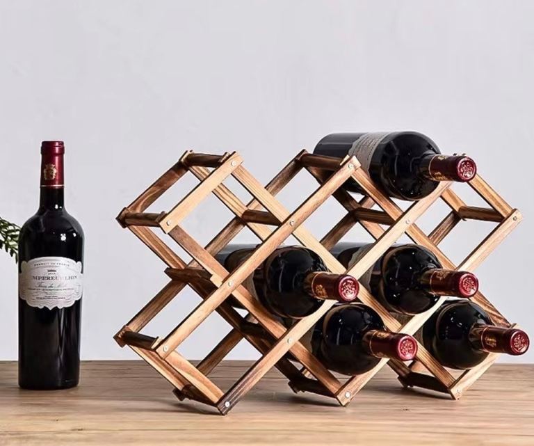 Folding wine rack - 10 bottles 🍷