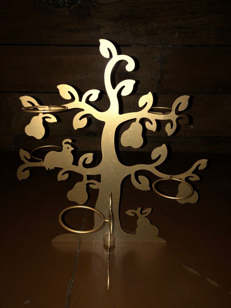 Partridge in a pear tree candle stand 