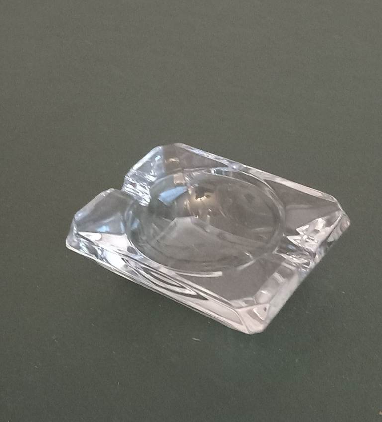 Glass Ashtray. 3.5"x 2.5" approx 