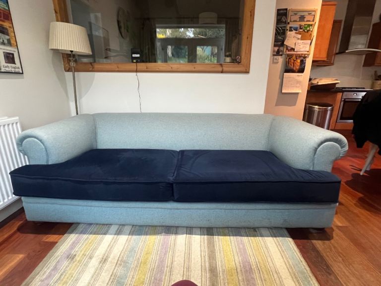 Tetrad Grand Sofa - velvet & wool tweed