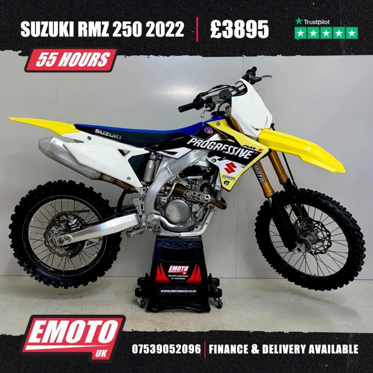 SUZUKI RMZ 250 2022 Motocross Bike 250cc 55 Hrs @EmotoUK - Finance Available