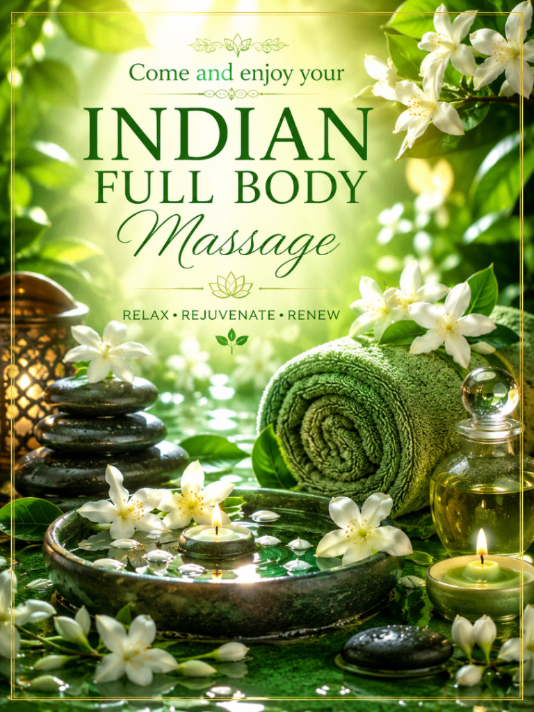 Indian Full body massage London 65min £60 with free mini facial 