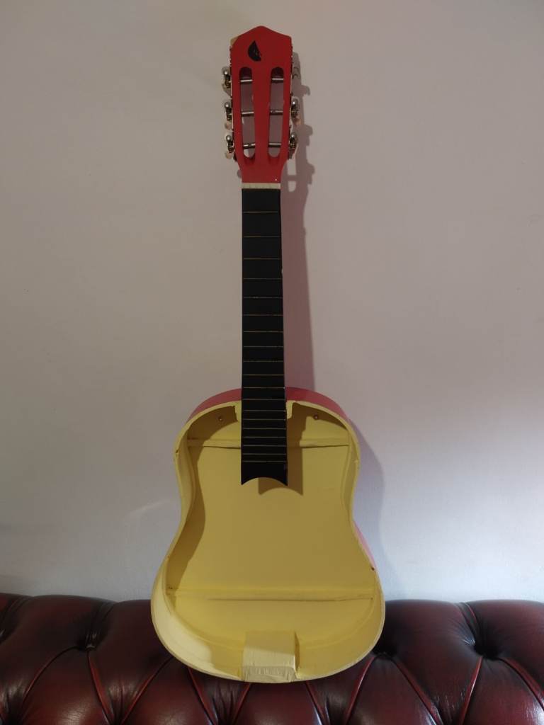 Shelf - small guitar modified as shelf - creative decor