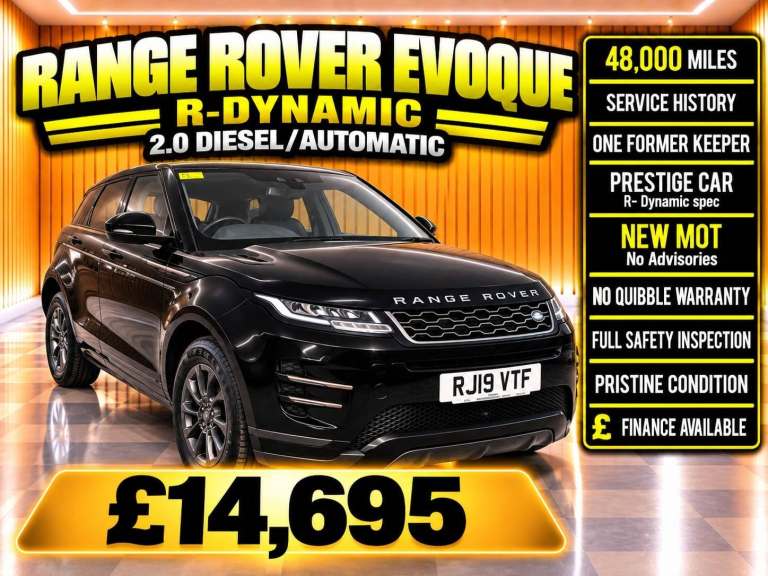 2019 Land Rover Range Rover Evoque 2.0 D150 R-Dynamic 5dr Auto ESTATE Diesel Automatic