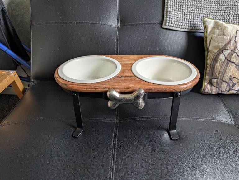 Raised dog bowls