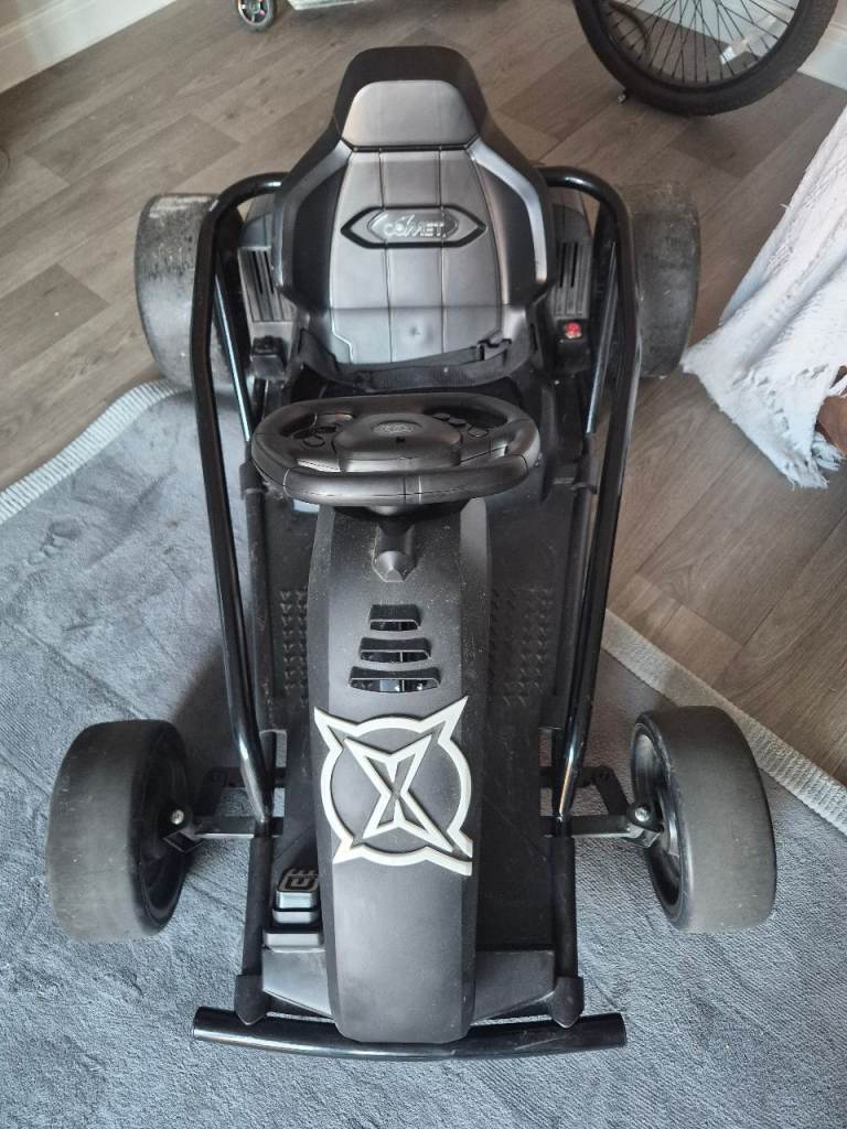 Xootz Comet Electric Go Kart, Kids Ride-on Racing Go Kart, Black