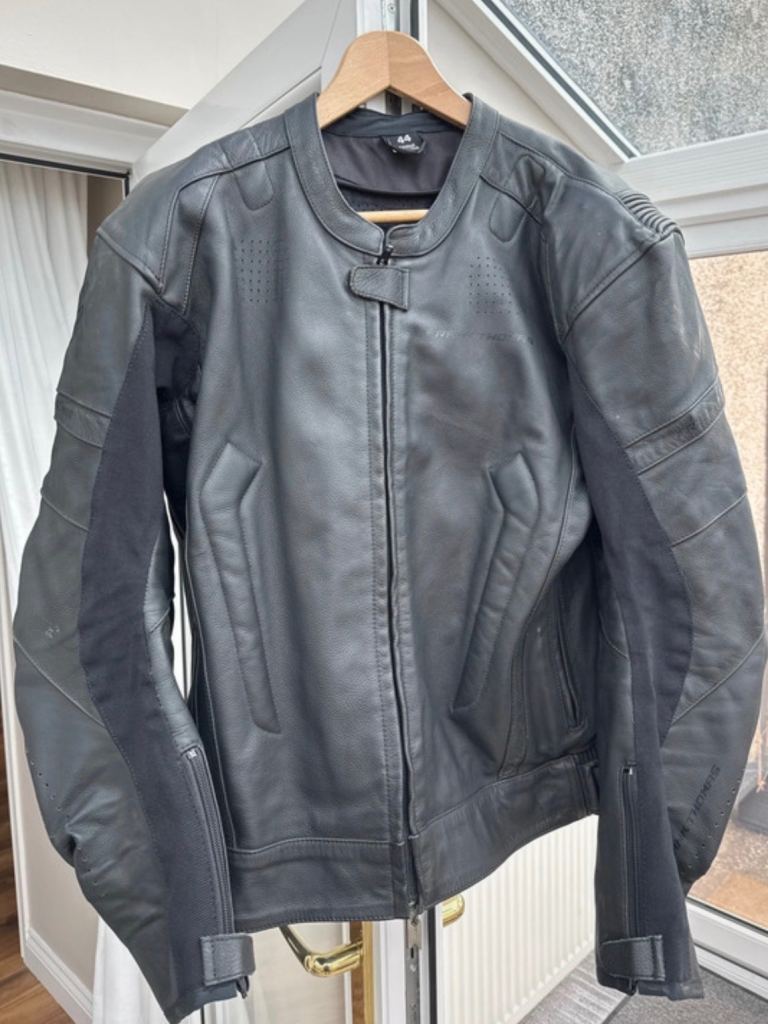 Frank Thomas Leather Motorbike Jacket - 44” Chest