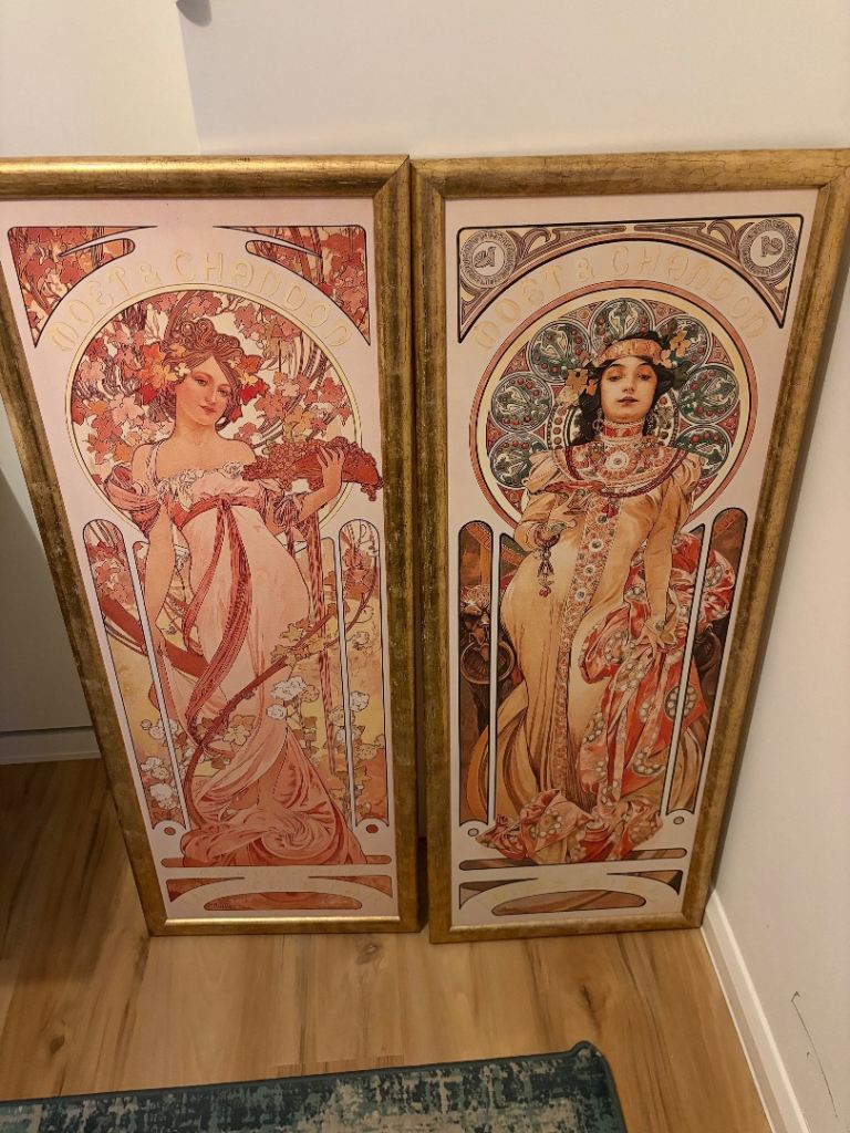 image for 2x Mucha Canvas Prints