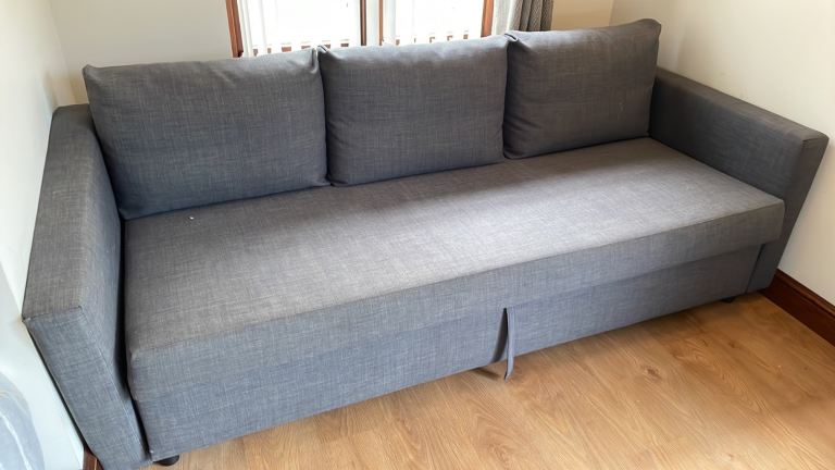 IKEA sofabed with storage-dark grey VGC Hardly used