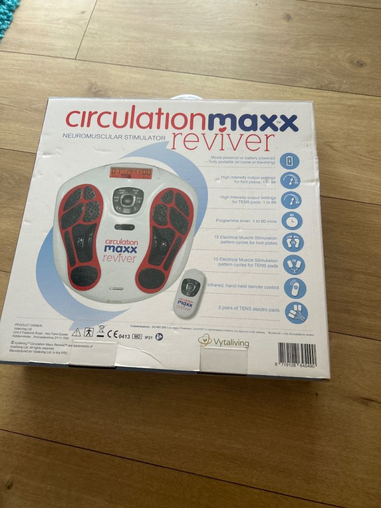 Circulation Maxx Reviver Neuromuscular Stimulator - Foot Massager, As New